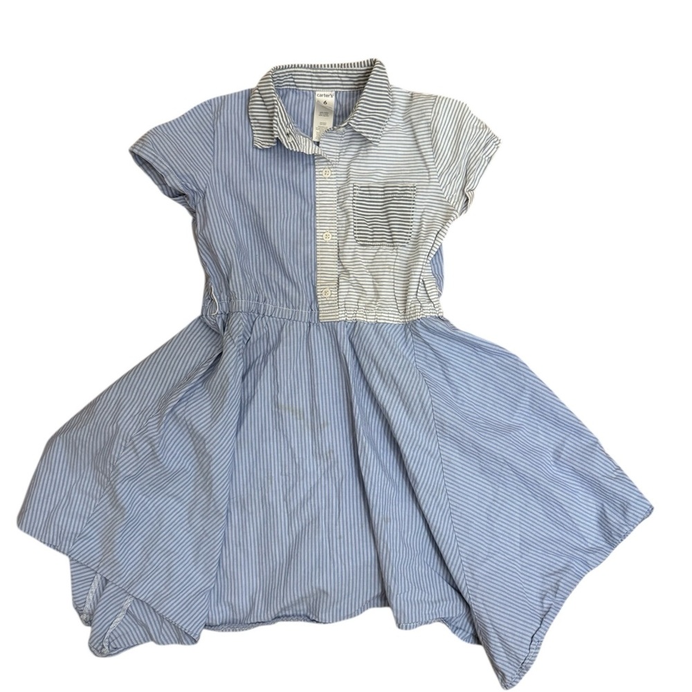 Carter's Blue and White Striped Casual Dress
